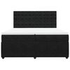 vidaXL Pat box spring cu saltea, negru, 200x200 cm, catifea
