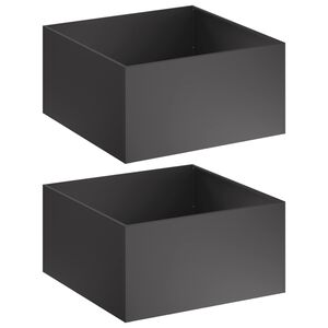 vidaXL Vază pentru Grădină 2 buc. Negru 100 x 100 x 40 cm