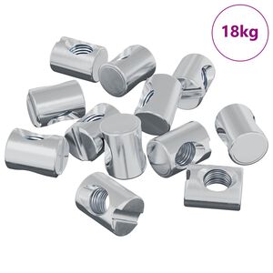 vidaXL Piulițe cilindrice 3462 pcs Argintiu M6 x 13 mm Metal