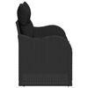 vidaXL Canapea de grădină cu pernă Negru 121 x 62 x 69cm poliratan