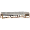 vidaXL Set de canapele de exterior 6 buc. Natural și gri deschis