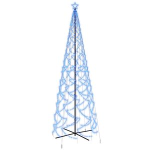 vidaXL Brad de Crăciun conic, 1400 LED-uri, albastru, 160x500 cm
