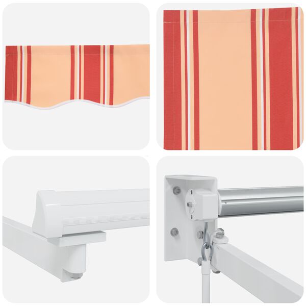 vidaXL Copertină Galben și portocalie 350 x 250 x 165 cm Poliester