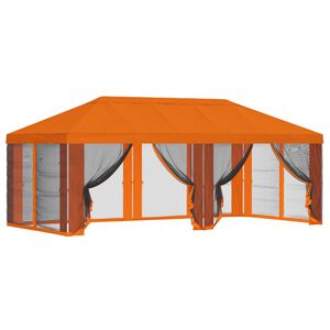 vidaXL Copertină pentru Foișor cu Perete laterale 6 x 3 m Portocaliu