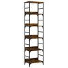 vidaXL Bibliotecă, stejar fumuriu, 50x33x188,5 cm, lemn prelucrat