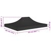 vidaXL Acoperiș pentru cort de petrecere, negru, 4,5 x 3 m, 270 g/m&sup2;