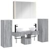 vidaXL Set de mobilier pentru baie 6 pcs Sonoma gri