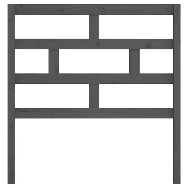vidaXL Tăblie de pat, gri, 106x4x100 cm, lemn masiv de pin