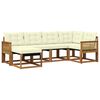 vidaXL Set de canapele de exterior 6 buc. Natural și Crem