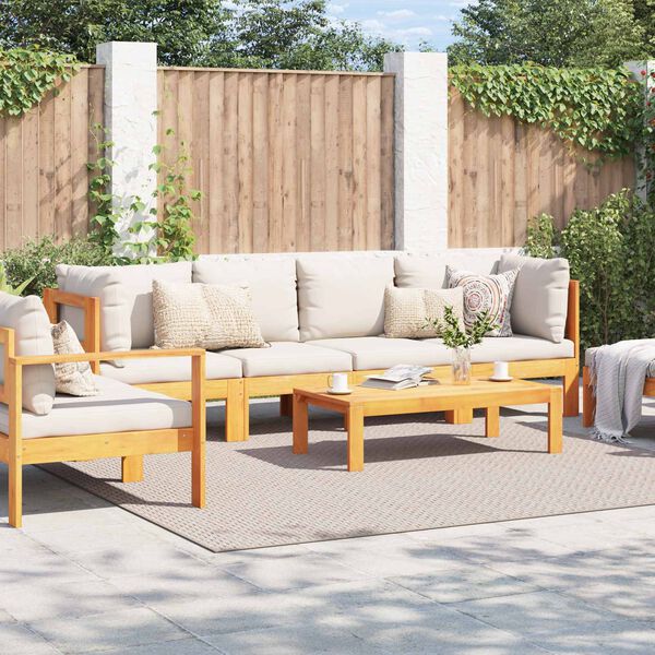 vidaXL Covoare de zonă Pătrat HUARTE Crem 240 x 240 cm Poliester