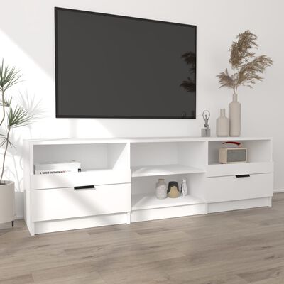 vidaXL Comodă TV, alb, 150x33,5x45 cm, lemn prelucrat