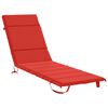vidaXL Perna pentru Șezlong GEMERT 100% Polyester Roșu 200 x 55 x 3 cm