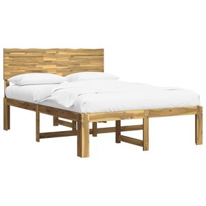 vidaXL Cadru de pat dublu cu spătar ROSTOCK Alb 120 x 200 cm