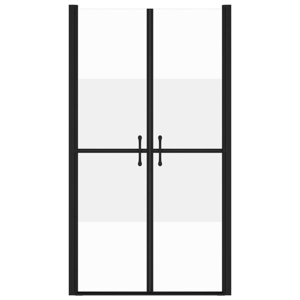 vidaXL Ușă cabină de duș, jumătate mată, (88-91)x190 cm, ESG
