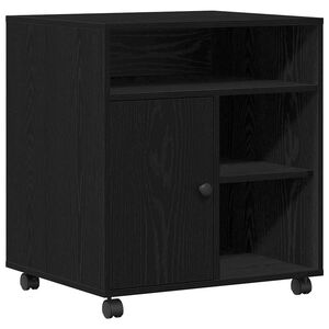 vidaXL Suport pentru imprimantă Stejar negru 60 x 50 x 67 cm