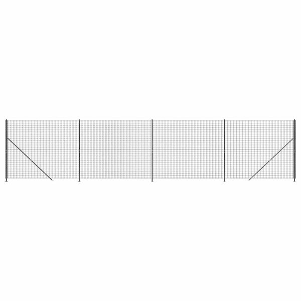 vidaXL Gard plasă de s&acirc;rmă cu bordură, antracit, 2,2x10 m