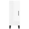 vidaXL Dulap &icirc;nalt, alb extralucios, 34,5x34x180 cm, lemn prelucrat
