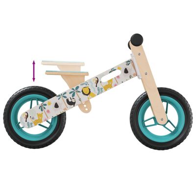 vidaXL Bicicletă de echilibru pentru copii, imprimeu și albastru