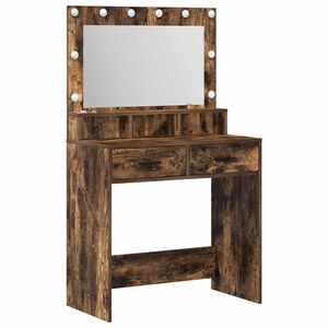 vidaXL Masă de Machiaj Stejar fumuriu 79 x 41 x 135 cm Lemn prelucrat