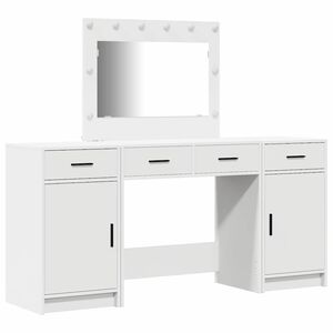 vidaXL Masă de Machiaj 3 buc. Alb 78,5 x 41 x 135 cm Lemn prelucrat