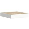 vidaXL Rafturi perete suspendate 4 buc. alb/stejar 23x23,5x3,8 cm MDF