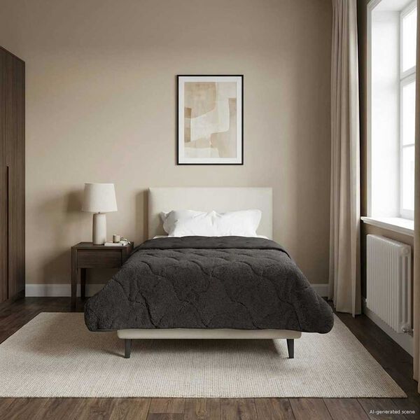 vidaXL Duvet de iarnă Patos Antracit 135 x 200 cm