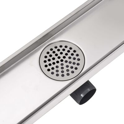 vidaXL Rigolă liniară pentru duș din oțel inoxidabil 930 x 140 mm