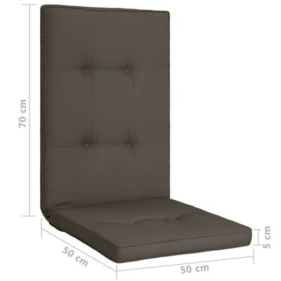vidaXL Perne scaun de grădină, 4 buc., antracit, 120 x 50 x 5 cm