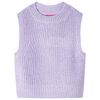 Vestă pulover pentru copii tricotată, liliac deschis, 104