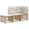 vidaXL Set de canapele de exterior 3 buc. natural Poliester
