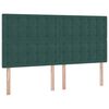 vidaXL Pat cu storage cu saltea Verde &icirc;nchis 200 x 200 cm Catifea