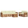 vidaXL Set de canapele de exterior cu pernă 7 pcs Natural și Crem