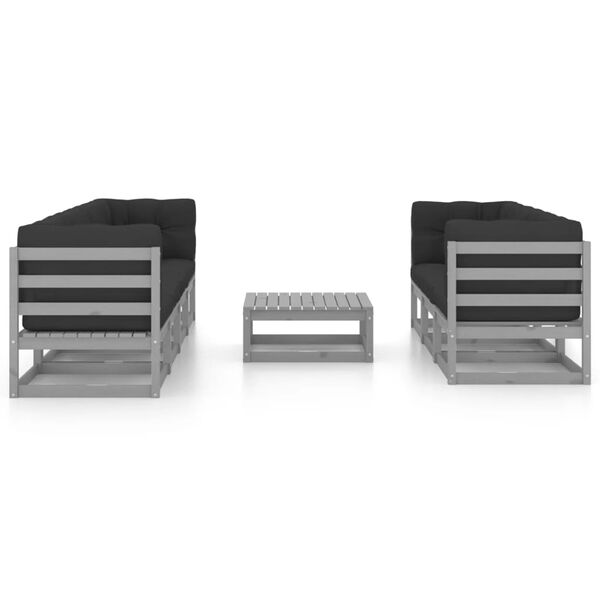 vidaXL Set mobilier de grădină cu perne, 8 piese, lemn masiv de pin