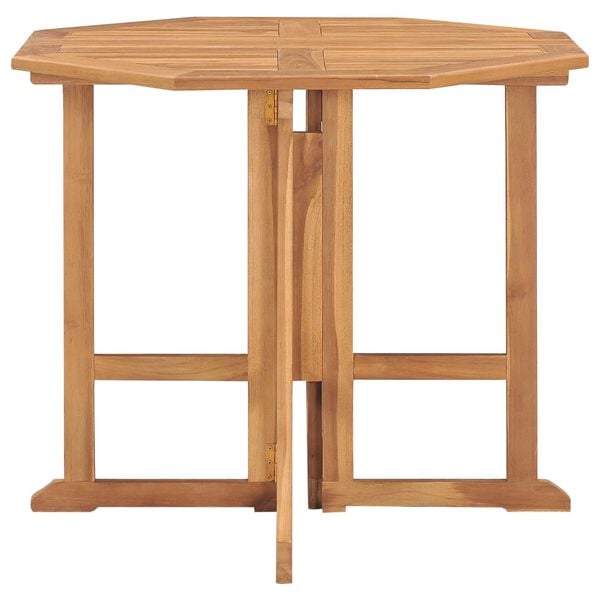 vidaXL Set mobilier de exterior pliabil, 5 piese, lemn masiv de tec