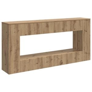 vidaXL Masă de consolă Dungi Stejar Artizanal 155 x 29 x 74 cm