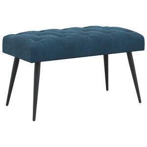 vidaXL Bancă cu butoane capitonate albastru 80 x 40 x 46 cm Catifea