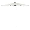 vidaXL Umbrelă soare de grădină st&acirc;lp din oțel, alb 223x223x213cm