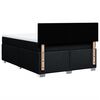 vidaXL Pat box spring cu saltea, negru, 140x190 cm, textil