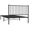 vidaXL Cadru de pat din metal cu tăblie, negru, 100x200 cm