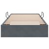 vidaXL Pat cu storage cu headboard Gri &icirc;nchis 100 x 200 cm Catifea