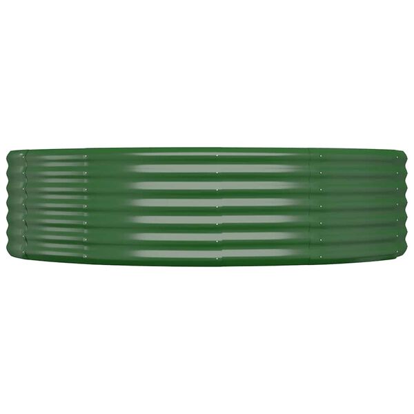 vidaXL Jardinieră grădină verde 140x140x36cm oțel galvanizat