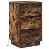 vidaXL Dulap de noapte Stejar fumuriu 39 x 34,5 x 65 cm Lemn prelucrat