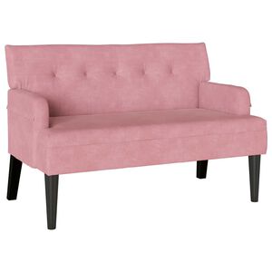 vidaXL Bancă Chesterfield Roz 112 x 65,5 x 75 cm Catifea