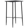vidaXL Set mobilier de bar, 3 piese, negru, material textil