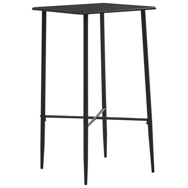 vidaXL Set mobilier de bar, 3 piese, negru, material textil