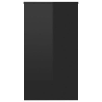 vidaXL Birou, negru extralucios, 90x40x72 cm, lemn prelucrat