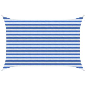 vidaXL P&acirc;nză de umbră Albastru și Alb 2 x 3,5 m HDPE