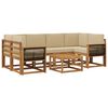 vidaXL Set de canapele de exterior 5 buc. natural