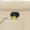 vidaXL Fotoliu rabatabil de masaj, crem, material textil