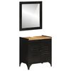 vidaXL Set mobilier de baie, 2 piese, fier și lemn masiv de mango